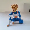 DBZ Trunks Sitting Figure (16cm) Super Saiyan - KCUBE Anime Collectible (With Box Offer)