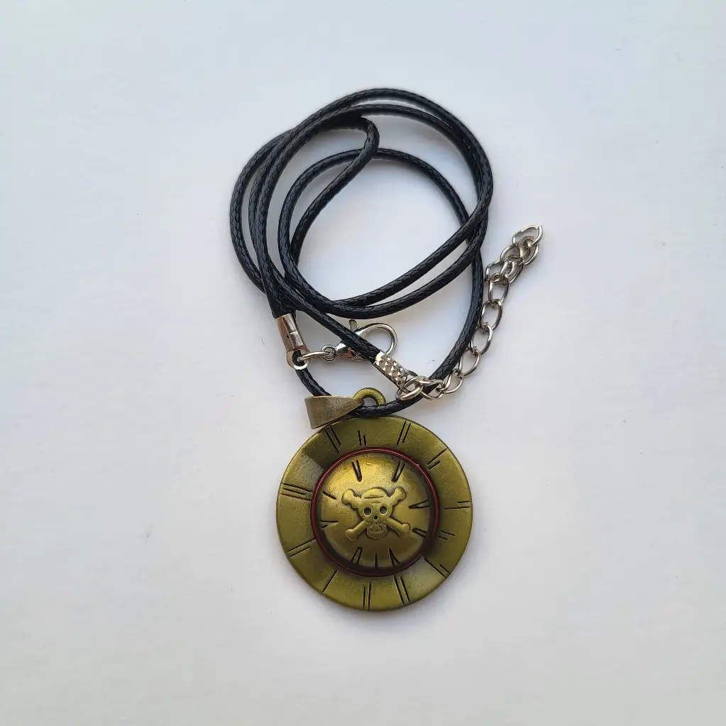 Luffy's Straw Hat Necklace - One Piece Metal Pendant Jewelry