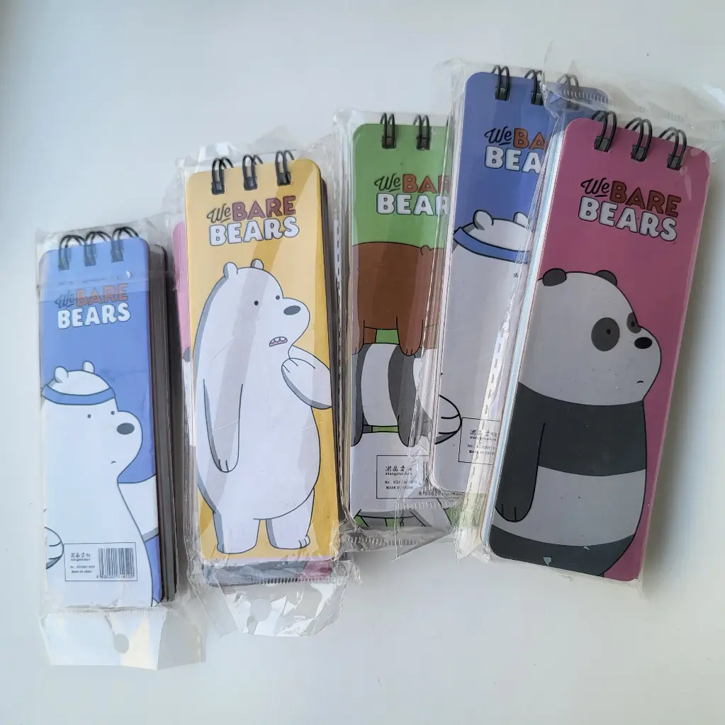 We Bare Bears Mini Diary (Random Cover) - Cute Pocket Spiral Notebook