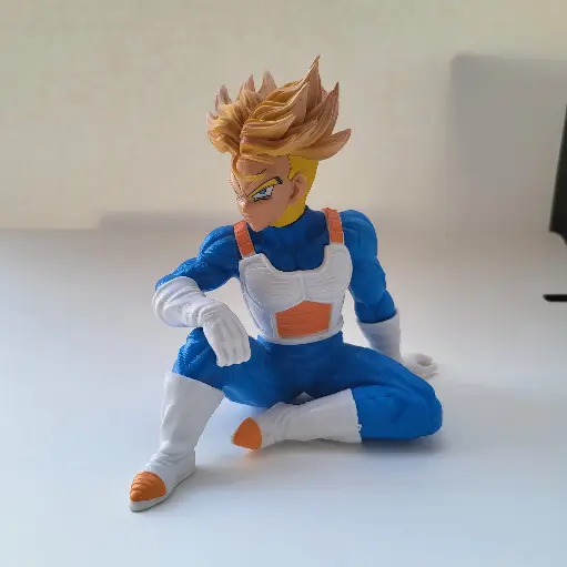 [AF2] DBZ Trunks Sitting Figure (16cm) Super Saiyan - KCUBE Anime Collectible (With Box Offer)