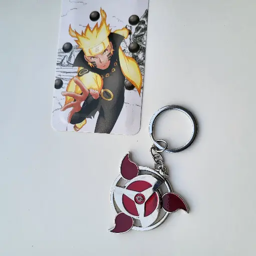[KEY2] Naruto Spinning Keychain (Random Design) - Metal 360° Rotating Anime Keyring