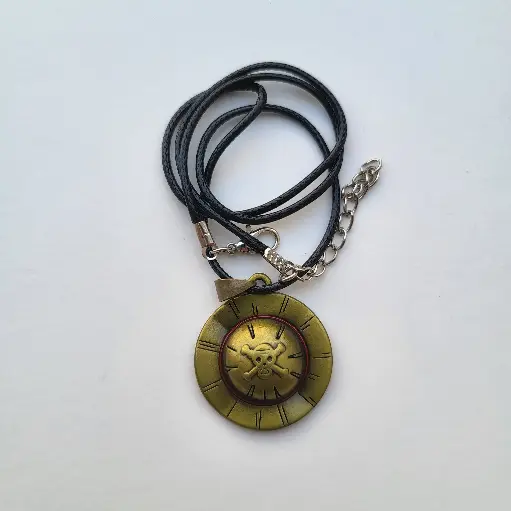 [JEW2] Luffy's Straw Hat Necklace - One Piece Metal Pendant Jewelry