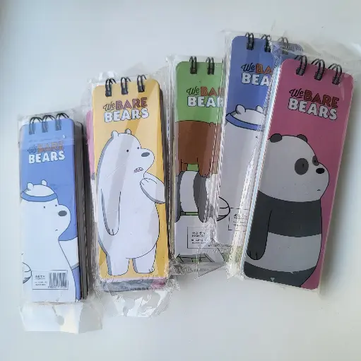 [NOTE2] We Bare Bears Mini Diary (Random Cover) - Cute Pocket Spiral Notebook